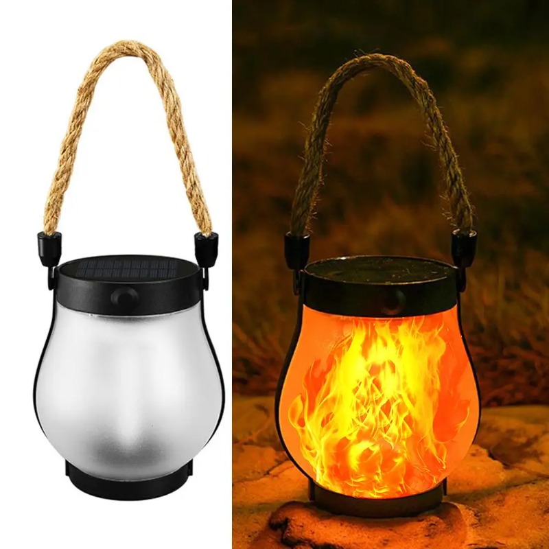 Halo Outdoor Lighting - Güneş Enerjili Alev Lambası USB Şarjlı