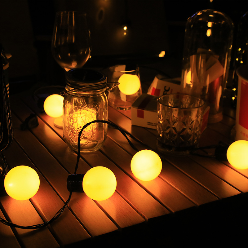 String Light Bistro - Güneş Enerjili Dış Mekan Su Geçirmez