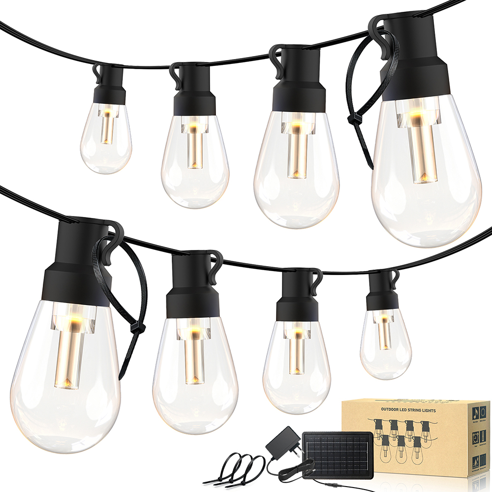 String Light Bistro - Güneş Enerjili Sıcak Beyaz LED Küre