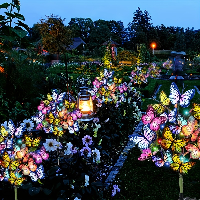 Outdoor Lighting Solar Panel - Güneş LED Kelebek Bahçe Işıkları Su