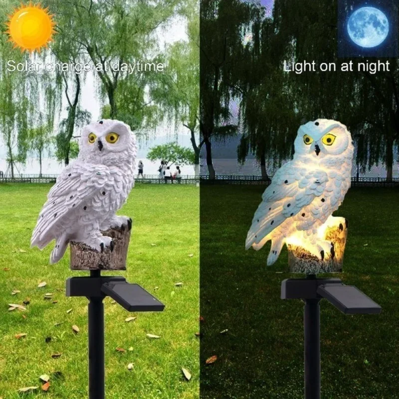 Outdoor Lighting Solar Panel - Baykuş işıkları açık güneş enerjili çim