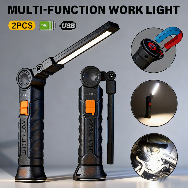Zinc Outdoor Lighting - Taşınabilir COB LED El Feneri USB