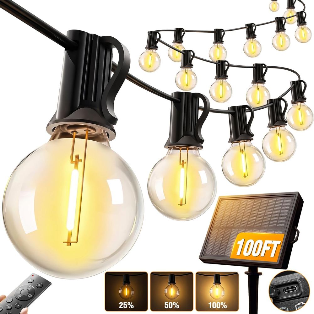 String Light Bistro - 100T Dış Mekan Işık Zinciri, Geliştirilmiş