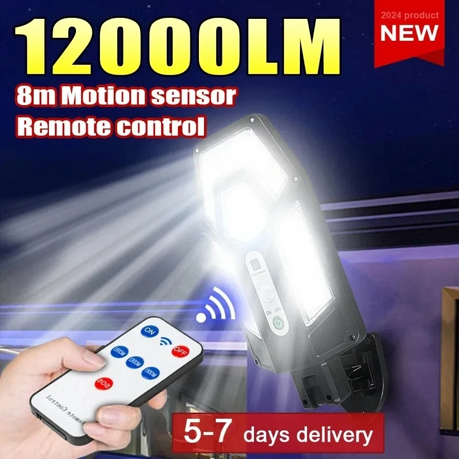 Halo Outdoor Lighting - 12000LM Güçlü Güneş Enerjili Duvar Lambası,