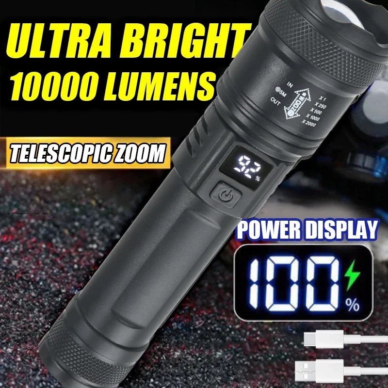 Outdoor Lighting Poles - 9powerful güçlü LED el feneri pil