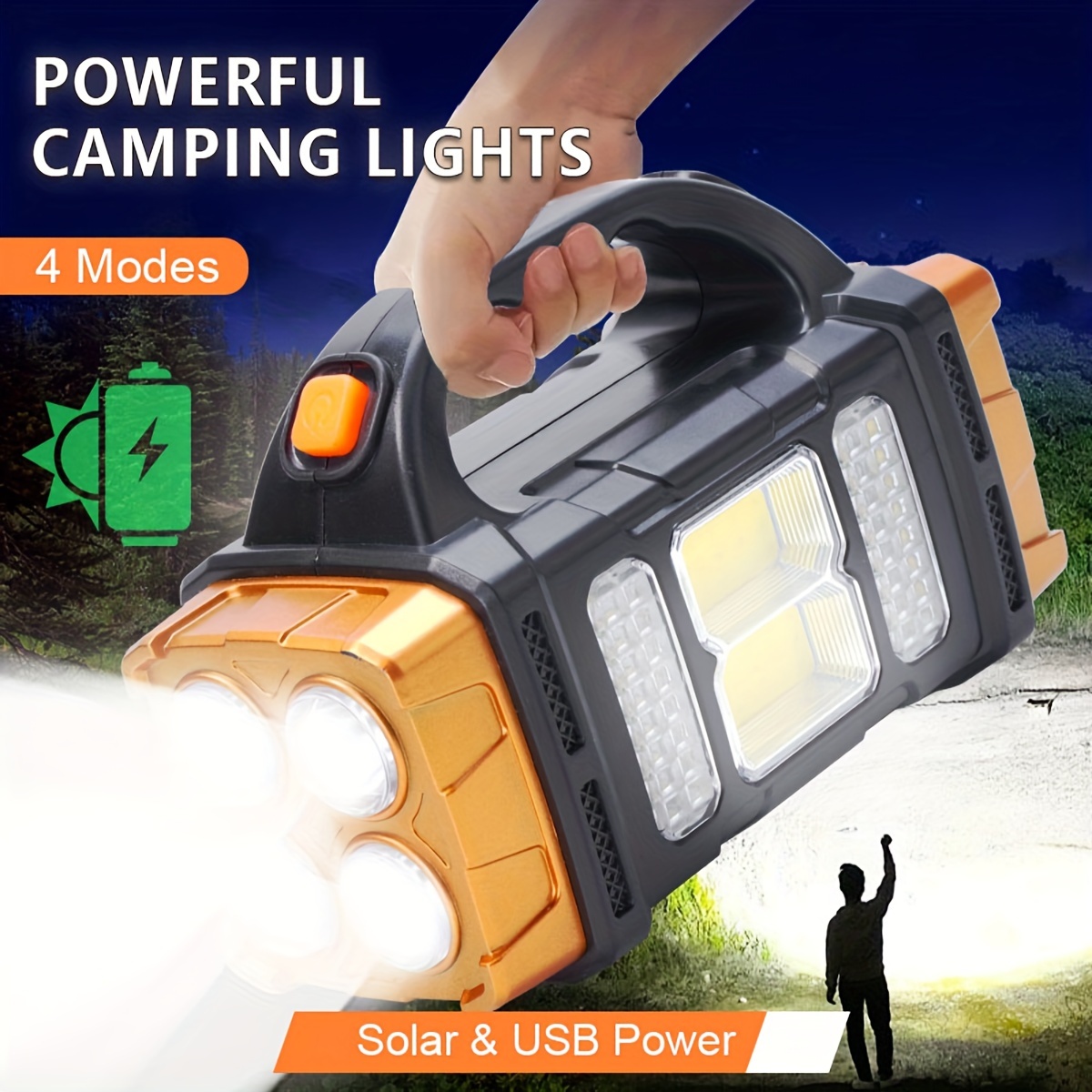 Zinc Outdoor Lighting - Yeni Yükseltilmiş Şarj Edilebilir Yüksek Güçlü