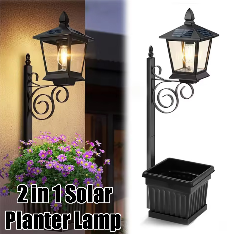 Outdoor Lighting For Garden - Güneş Enerjili 2'si 1 Arada Saksı