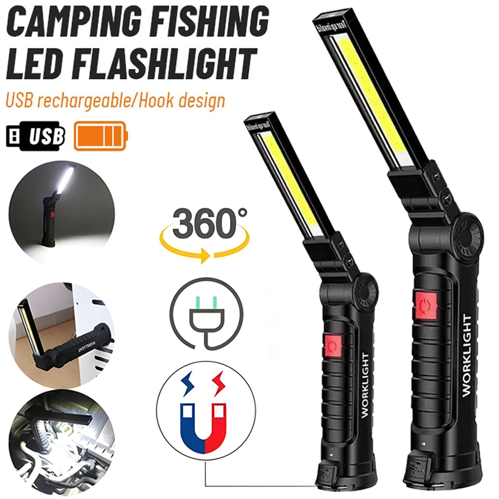 Zinc Outdoor Lighting - LED COB El Feneri USB Şarj