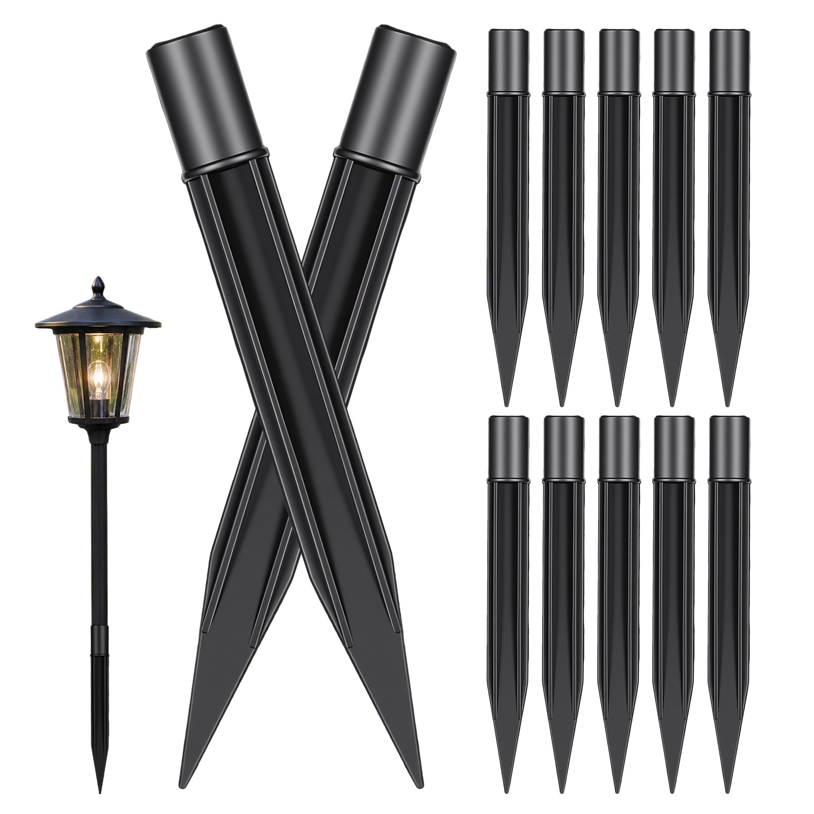 Halo Outdoor Lighting - 8 adet plastik zemin kazıkları çim