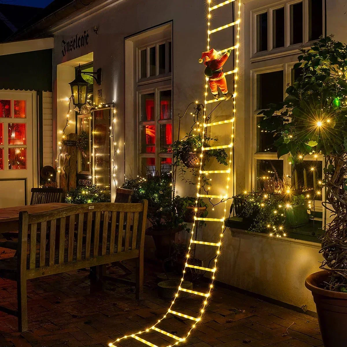 Noel baba ev için LED merdiven - Outdoor Lighting Strip incelemesi ve fiyatı