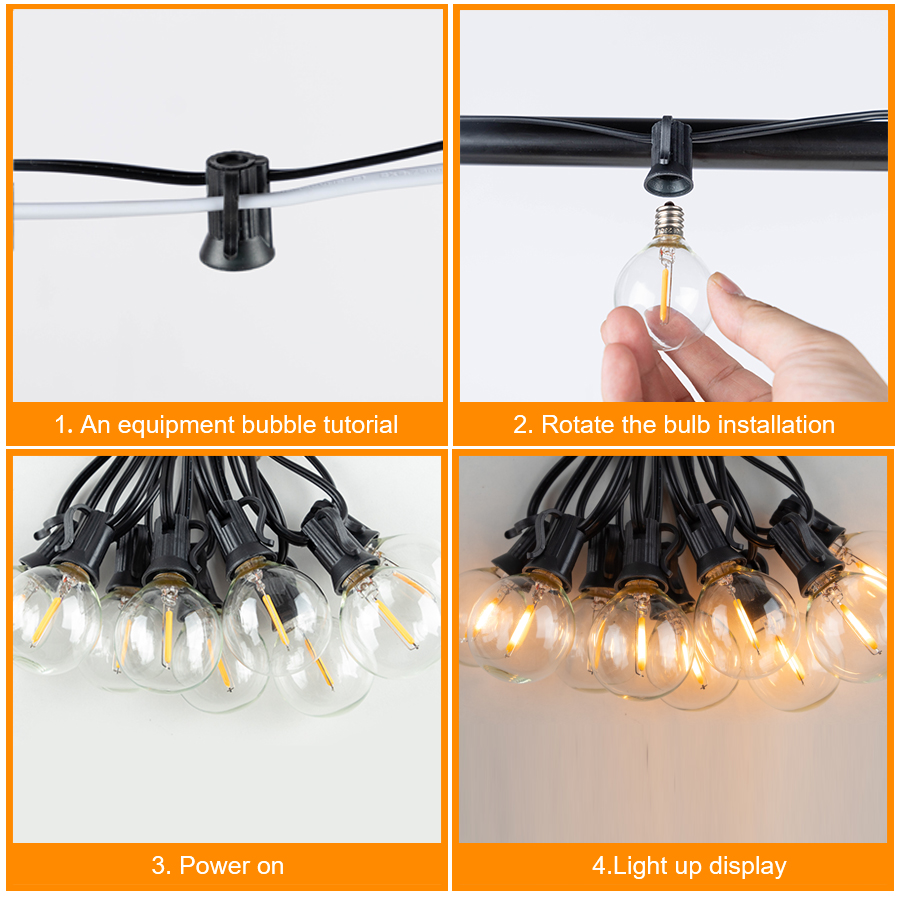 G40 LED Açık Dize Topu Işıklar - Outdoor Lighting Strip incelemesi ve fiyatı