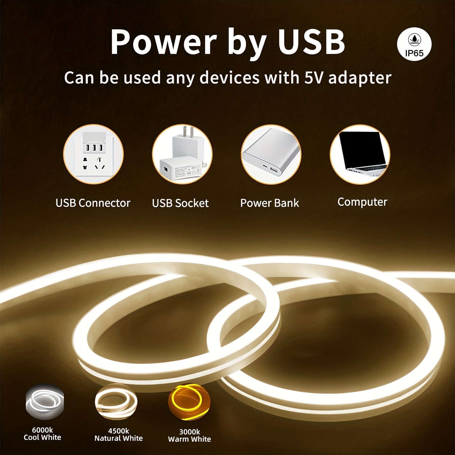 Neon LED Işık Şeridi 5V USB Ha - Outdoor Lighting Strip incelemesi ve fiyatı