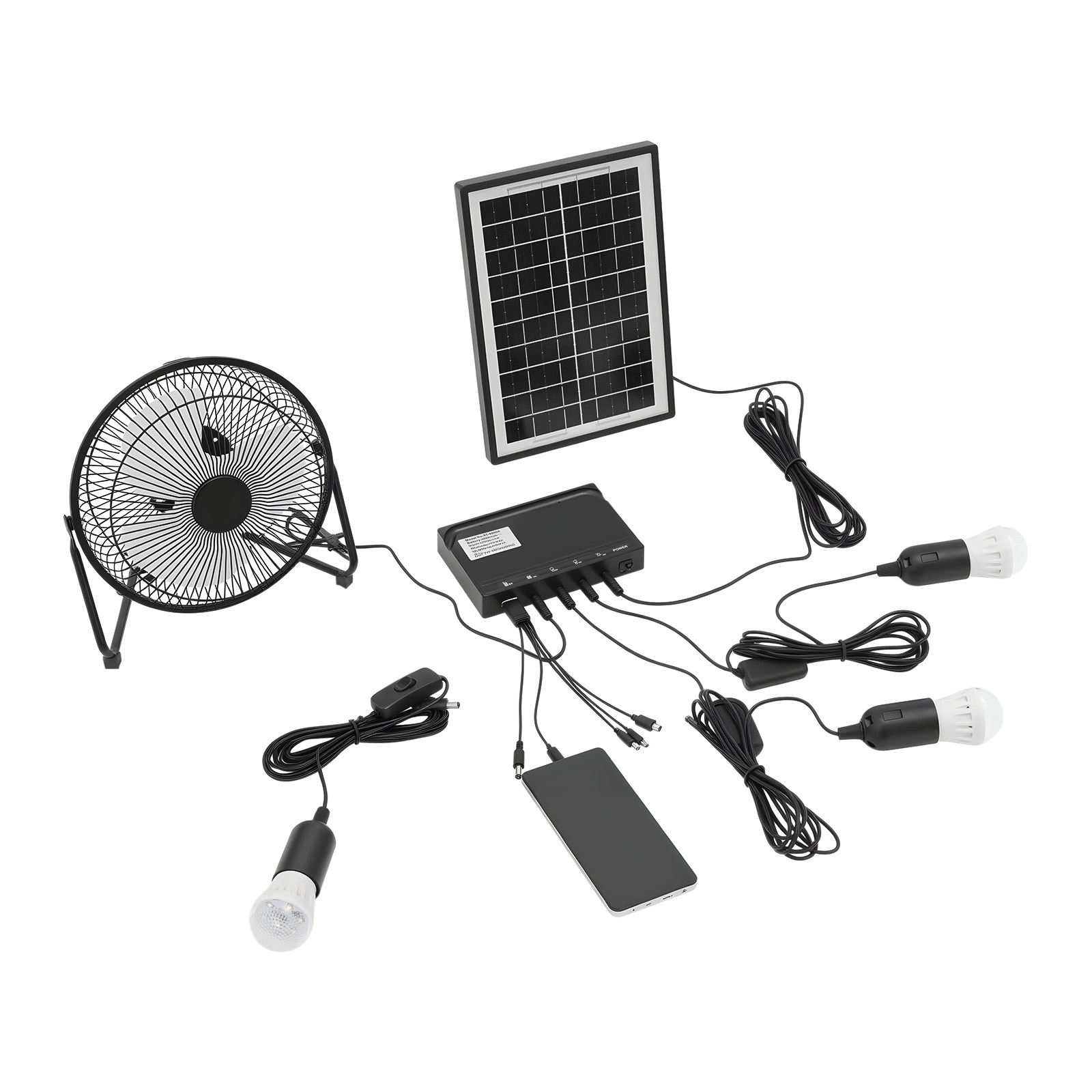 100-240V Güneş Enerjili Fan ve - Halo Outdoor Lighting incelemesi ve fiyatı
