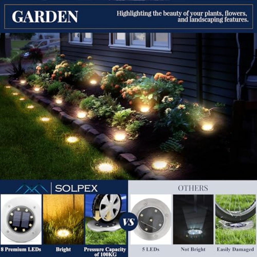 Güneş Enerjili Zemin Lambaları - Outdoor Lighting For Garden incelemesi ve fiyatı