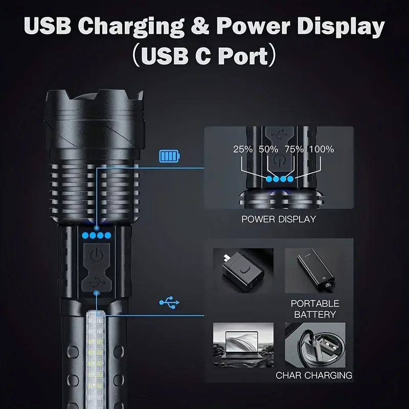 Güçlü LED El Feneri Pil Göster - Outdoor Lighting Lowes incelemesi ve fiyatı