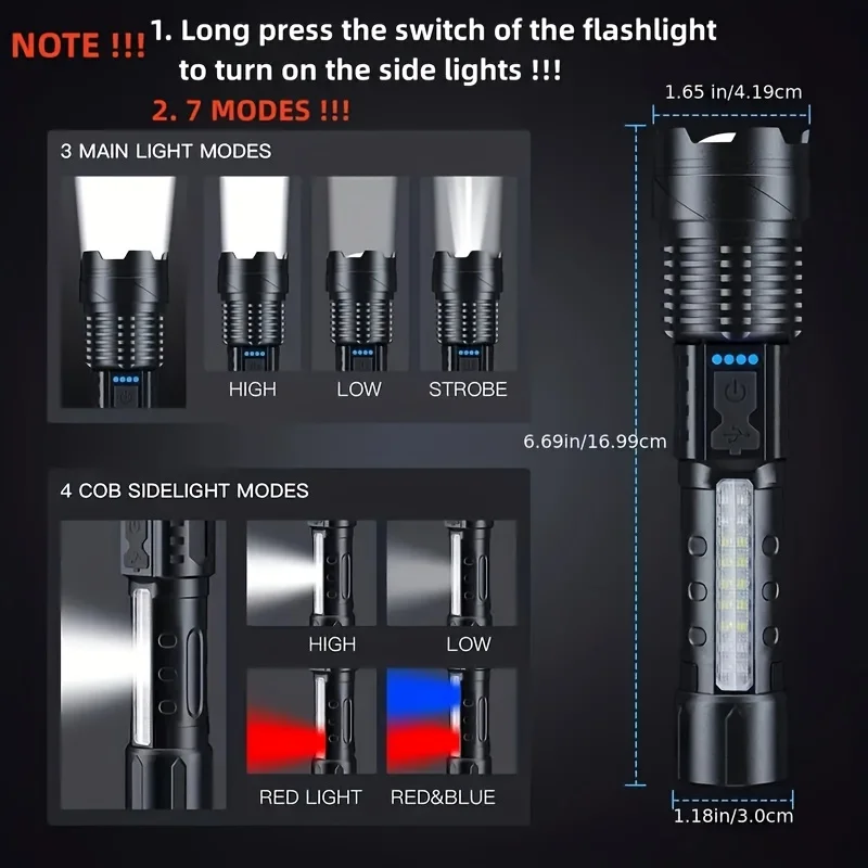 Güçlü LED El Feneri Pil Göster - Outdoor Lighting Lowes incelemesi ve fiyatı