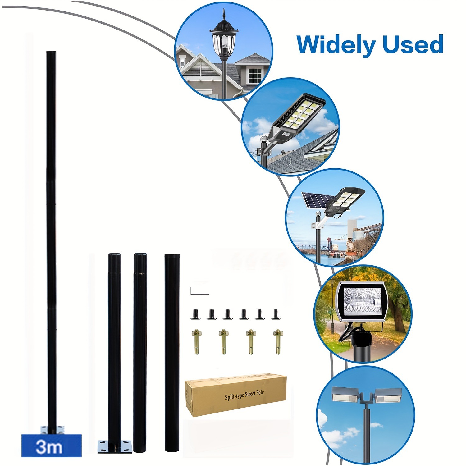 3m Güneş Enerjili Dış Mekan Ay - Outdoor Lighting Poles incelemesi ve fiyatı